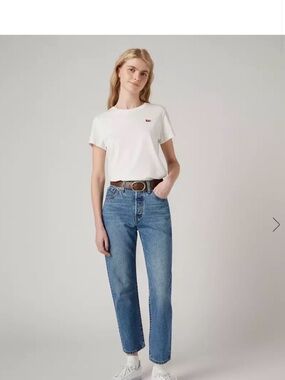 Levi's 501 original cropped jeans - rare red tab